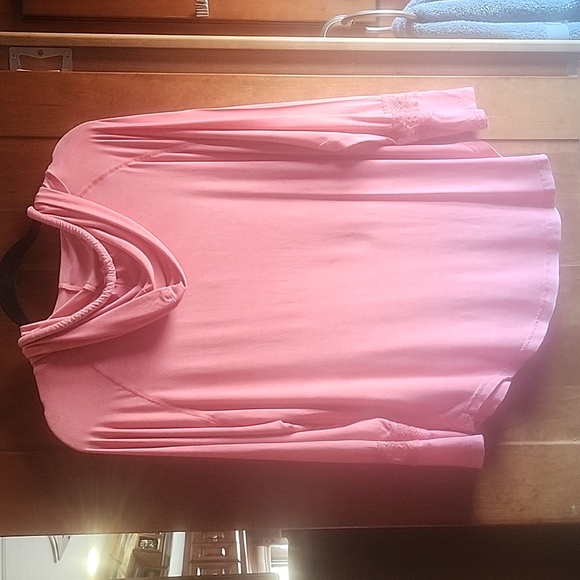 POL Hooded Long Sleeve Tunic Dusty Rose Size L - Picture 2 of 12